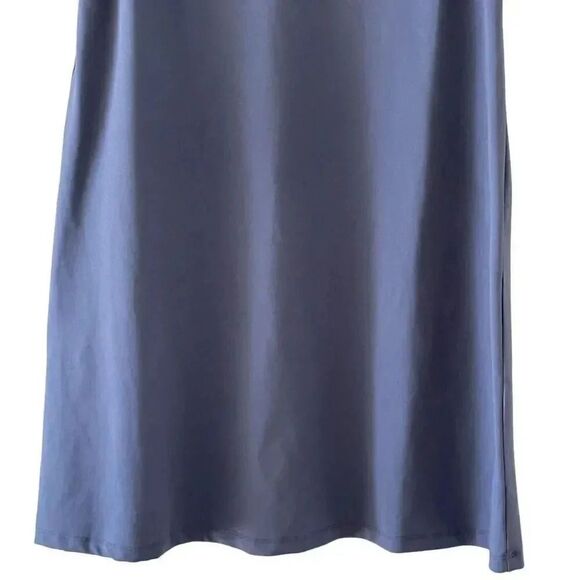 Athleta Women s Tank Dress Wicking  Charcoal Draped Thick Fabric  SZ L #1625 - Picture 3 of 15